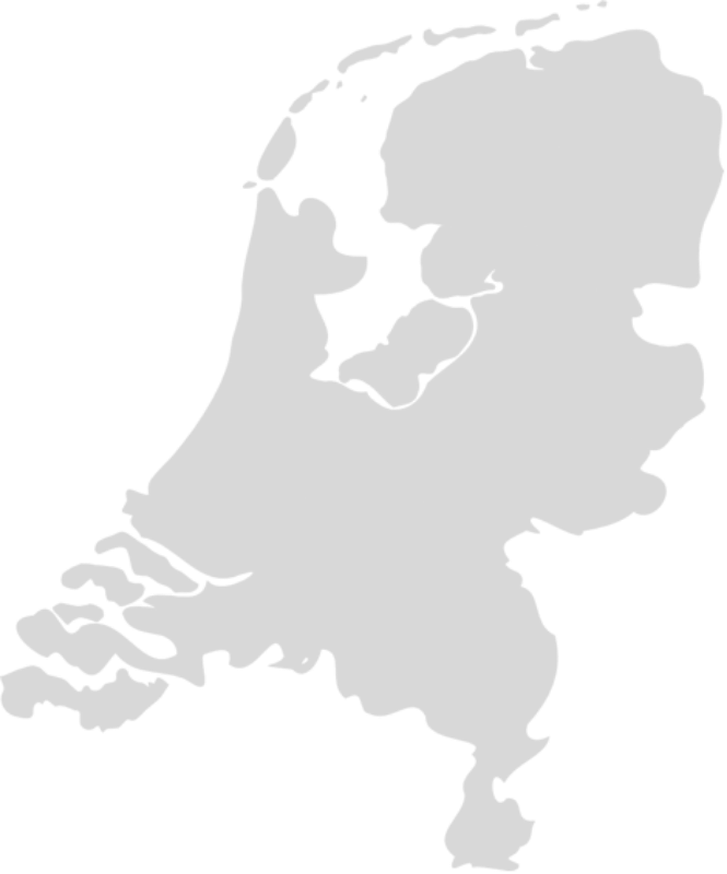 Nederland kaart met vestigingen